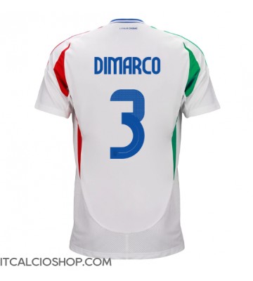 Italia Federico Dimarco #3 Seconda Maglia Europei 2024 Manica Corta